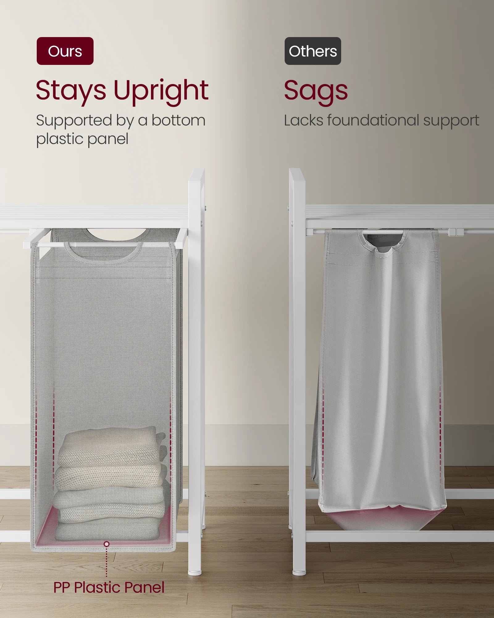 Multi-tier laundry sorter with compartments and shelf