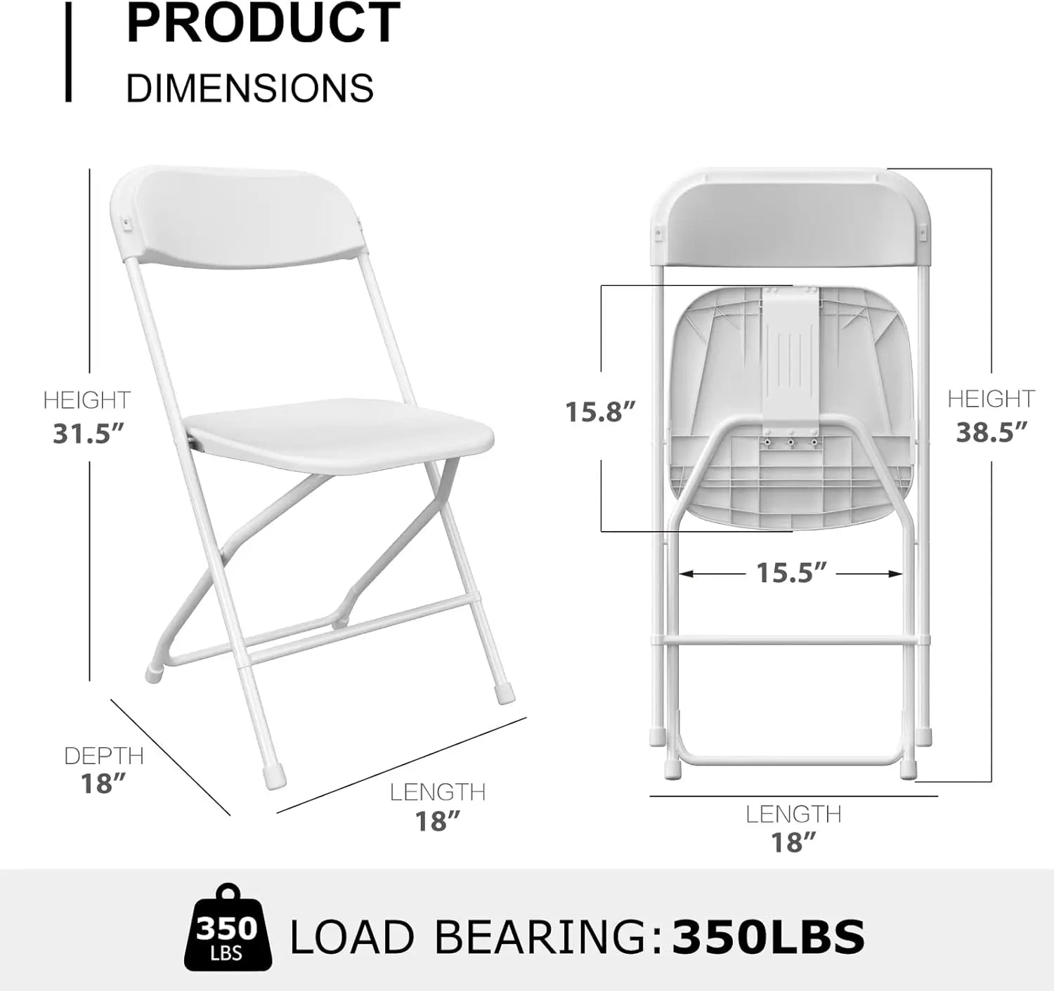 Comfort folding chair for laundry room with padded seat and backrest
